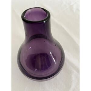 Art Glass Amethyst Bud Vase Small 6"